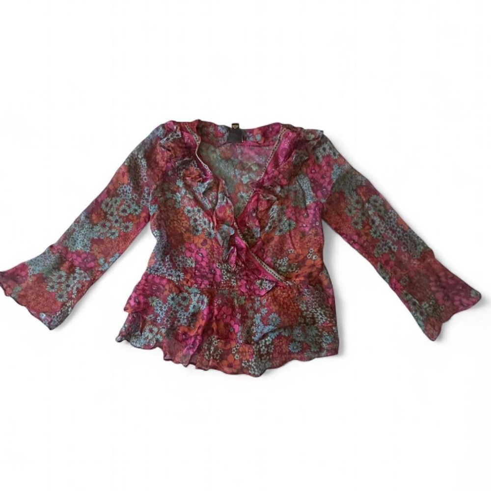 #Plenty by #TracyReese 100% Silk floral top